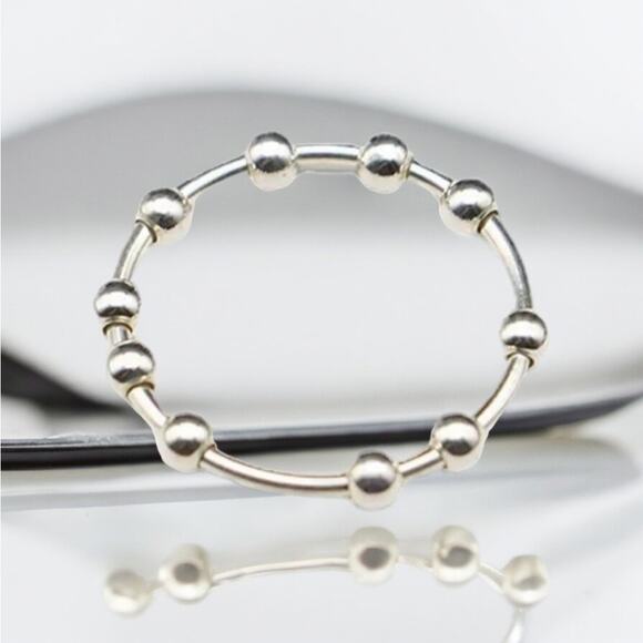 NEW sterling silver anxiety fidget spinning ring jewelry size 8 B21 - Picture 1 of 6